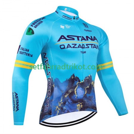 Astana Qazaqstan Radtrikot Langarm 2024 N001
